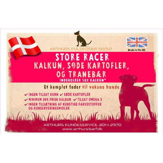 Kalkun Large 50% | Arthurs Fuldfoder