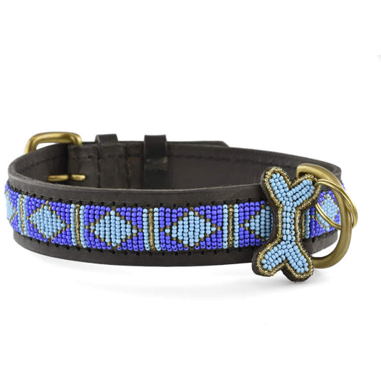 Afrikanske Halsbånd Rafiki Blue