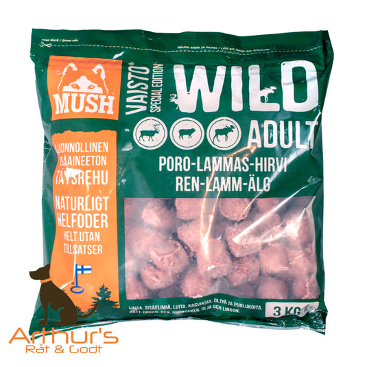 MUSH Wild 3kg fra Arthurs Barf i Hørsholm