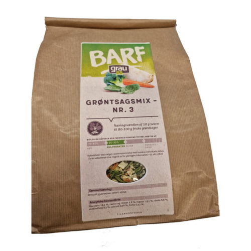 Grøntsagsmix til hunde fra Arthurs Barf