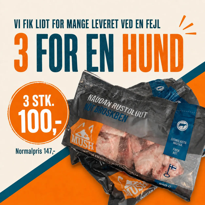 Indlæs billede i Gallery Viewer, MUSH Oksebrysben 800g – 3 poser for 100,-
