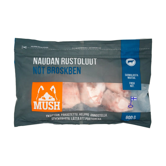 MUSH Oksebrysben 800g – Naturligt BARF-kødben til hund